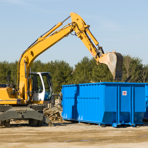 what are the rental fees for a residential dumpster in Rock